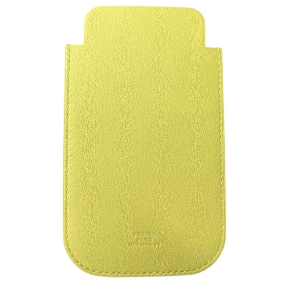 Hermes Swift Chevre Calfskin Lemon Yellow Credit Card Drivers License Wallet - Picture 5 of 7